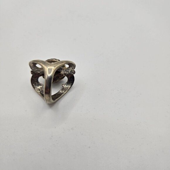 Vintage Sterling Silver Ring Turquoise Center Stone Size 7 Statement Ring - Picture 5 of 5